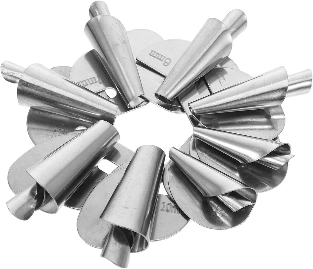 SAFIGLE 8pcs Universal Sewing Machine Presser Foot Set Rolled Hemmer Foots with 3-10mm Sizes Sewing Machine Accessories for Industrial and Home Use Quilting and Binding