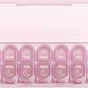 Daviky Weekly Pill Organizer 2 Times a Day, 7-Day AM PM Medicine Case, Travel-Friendly Pill Box for Fish Oils, Vitamins & Supplements