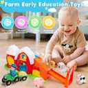 Toddler Toys for 1 2 3 Year Olds, Farm Animal Barn Playset with Animals Figures and Tractor Toy, Montessori Learning Toy for Toddlers 1-3, Christmas Birthday Gifts for Baby Boys Girls Age 12-18 Months