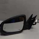 Left Driver Side Mirror Compatible With 2014-2019 Toyota Highlander With Manual Folding Power Glass Heated Turn Signal Blind Spot Black Replaces #87940-0E272 TO1320361 (7Pins)