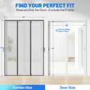 Heavy Duty Magnetic Screen Door Mesh - Hand-Free Door Net Screen with 100 Magnets, Pet & Kid Friendly, PET Fine Mesh Doors Screens Keep Bug & Mosquito Out Fit Sliding Patio French Doors Size 48" x 80"