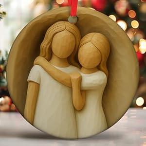 Mother Daughter Gift - Christmas Ornaments for Mom, Unique Mom and Daughter Gifts, Ideal Gift for Mother Who Love Festive Decorations, Lovely Mothers Gifts for Christmas