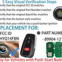 Keyless Entry Remote Control Smart Key for Toyota Corolla 2019-2022 | Alliskeys Proximity Key Fob Replacement for Corolla 2019 2020 2021 2022 HYQ14FBN 231451-2000 8990H-12180