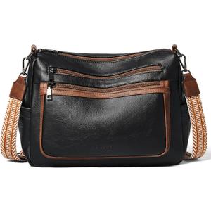 Bluome Crossbody Purses for Women, Medium Large Faux Leather Crossbody Bags Lightweight Sling Bag Shoulder Handbags