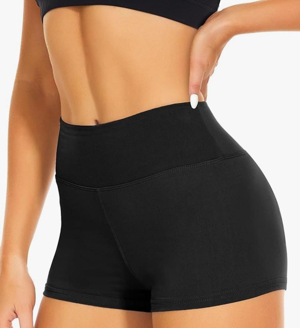 CAMPSNAIL Workout Biker Shorts Women - 3"/5"/8" High Waisted Tummy Control Spandex Booty Volleyball Shorts for Yoga Dance, Size L-XL