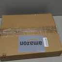 Goldenwarm Double Front Door Lock Set, Gold Double Front Door Handle with Dummy, Square Exterior Door Lever with Reversible Lever, Single Cylinder Deadbolt Combo