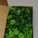 5 PCS Artificial Shamrock Flower Bush Fake Clover Plants for St Patricks Day, Irish Themes and Saint Paddy's Displays Home Office Garden Decoration