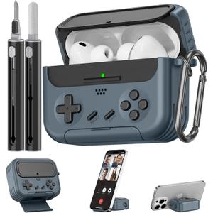 Inesore for Airpods Pro 3 Case Cover with Cleaner Kit, with Lock for Airpod Pro 3 (2025),Classic Cool Funny Game Console Hard Air Pods Pro 3 Case for Men Boy(Black)