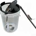 Bucket Lid Mouse Trap Metal 5 Gallon Bucket lid,Strong Metal Material That Cannot be Bitten, auto Reset, (Black)