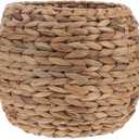 Woven Planter Basket, Seagrass Basket Planters, Hyacinth Woven Flower Pot Rattan Wicker Plant Pot, for Desktop and Home Organization