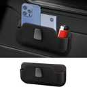 3 x Car Side Pocket Organizer, Adhesive Car Organizers And Storage, Car Glass Holder Stores Small Items Such As Phones, Cosmetics, Coins, Glasses, Keys. Can be Pasted Anywhere (Black)