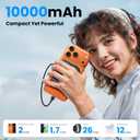 ummz for Magsafe Battery Pack 10000mAh,5-in-1 Magnetic Portable Charger with Wall Plug, Wireless Power Bank for Apple Watch,22.5W Fast Charging PowerBank for iPhone 17 Pro Max/16/15/14/13/12 Mini, Black