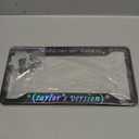 in This car we Listen to Taylors Version License Plate Frame,Mental Black License Plate Frame with Laser Bling Letter,Wonderful for Car,Gifts!