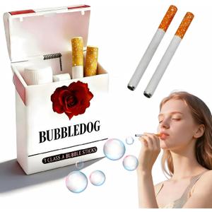 Bubble Blower Set with 2 Wands & Refillable Solution Bottle, Creative Stress Relief Item for Relaxation for Office & Party Use