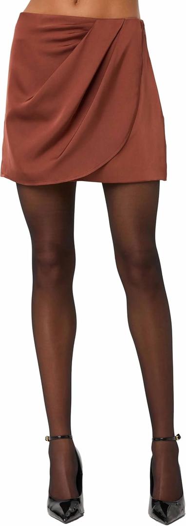 ASTR The Label Womens Catrina Skirt (Medium, Rust Brown)