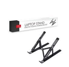 Laptop Stand for Desk, Adjustable Laptop Riser ABS+Silicone Foldable Portable Notebook Holder, Ventilated Cooling Notebook Mount Computer Stand for 10-15.6” Laptops,Tablets-Black