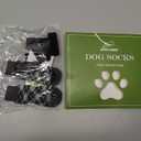 EXPAWLORER Dog Socks to Prevent Licking Paws,4 Pcs Double Sided Anti Slip Dog Booties for Winter,Dogs Boots & Paw Protectors for Small Medium Large Senior Dogs,British Style,Black XS