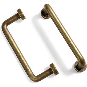 Goo-Ki 6 Pack 3'' Center to Center Antique Brass Cabinet Bar Pulls Vintage Drawer Handles Closet Classic Retro Home Kitchen Improvement Hardware