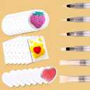 30Pcs 3D Drawing Magic Canvas Sponge with Water Brush DIY Kids Painting Paper 3D Art Drawing Paper