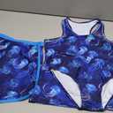uideazone Girls 3 Piece Bathing Suit Summer UPF 50+ Racerback Swimsuit with Shorts Beach Tankini Sets 8-16 Years