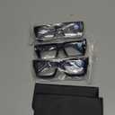 REAVEE 3 Pack Oprah Style Reading Glasses for Women Men, Blue Light Blocking Readers Stylish Square with Spring Hinge, Black 2.25