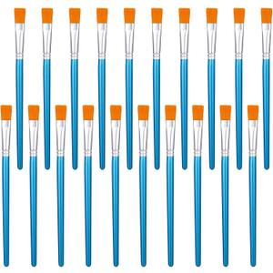 1/2 inch Flat Paint Brushes for Acrylic Painting,20Pcs Flat Acrylic Paint Brush Watercolor Quality Synthetic Artist Paint Synthetic Paint Brushes for Detail Art Painting Oil