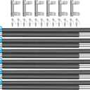 Universal Trampoline Replacement Enclosure Poles with Clamp and Hardware Fits 6 Straight Poles Trampoline