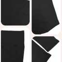 NEWCOSPLAY Women's High-Waisted Yoga Leggings Full-Length Soft Touch Capri with Pockets (Black, M)