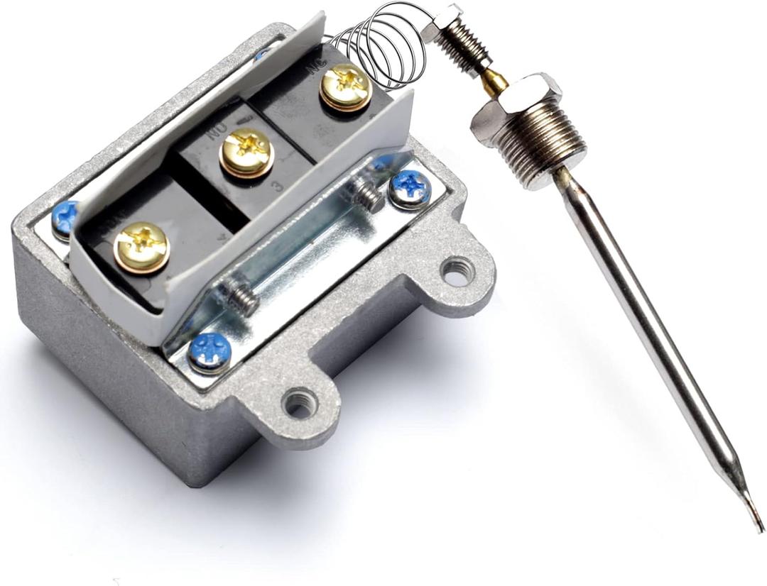 3/8" Mpt Stuff Box 1177 high limit thermostat fryer switch compatible with robertshaw thermostat 301030005 compatible with IMPERIAL 1177, replacement for Royal Range 3112 deep Fryer, Hi Limit 450F