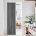 NICETOWN Closet Door Curtains for Bedroom 80 inch Length, Doorway Curtains for Temporary Blackout Window Drape for Privacy, Room Divider Accordion Doors Interior, 1 Panel, 50" Wide (Grey)