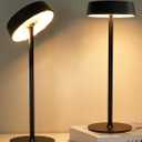 Cordless Lamp, Outdoor Waterproof, Dimmable Touch Control 3 Color Temperature, Battery Operated Portable, RGB, LED Memory Function, Rechargeable Table Lmap, Desk Lamp, Patio Dinning Restaurant Kitchen (Black)