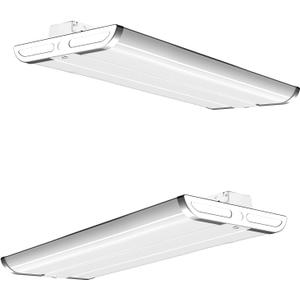 Lightdot 4FT LED High Bay Shop Lights with Flush/Suspended Mount, 265W [Eqv.1000W] 5000K 100-277V Commercial Lighting for Garage Workshop - 25-40FT Ceiling, Covers 3000 Sq.ft, UL Complied, 2Pack