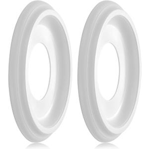 2Packs Molded Nylon Ceiling Medallion for Light Fixtures and Ceiling Fans, 9.8"OD x 4"ID x 0.94"P (Fits Canopies up to 7-1/4"), White