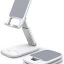 Lamicall White Cellphone Stand, Xmax Gift for Men Women Mother Father Girls Boys Coworkers, Desk Accessories, Telephone Stands, Workspace Organizersf, Gifts for Christmas