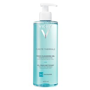 VICHY Puret Thermale Fresh Cleansing Gel, Formulated With Glycerin & Niacinamide, Gentle Gel Cleanser & Makeup Remover, Removes Impurities Without Overdrying, Safe For Sensitive Skin & Eyes (13.5 Fl Oz (Pack of 1))
