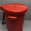 Eagle 6 Gallon Biohazard Trash Can with Foot-Operated Self-Closing Lid, 16.5" x 13.5" x 16", Made in The USA from High-Density Polyethylene, Red, 943BIO