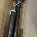Window Curtain Rods 72 to 144 Inches, 1 Inch Diameter Adjustable Drapery Rod, Decorative Heavy Duty Curtains Rod with Fancy Round Finials for Living Room, Bedroom, Patio, Matte Brown