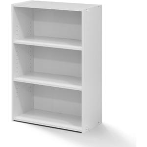 FURINNO Wright 3-Shelf Bookcase, Soft White