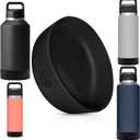 One MissionX Protective Silicone Boot for YETI 46oz 36oz 26oz 18/12oz, Owala 32oz 24oz Bottles & Yonder Water Bottles, Anti-Slip Bottom Sleeve Cover, BPA Free (Black, Fits 64 oz)