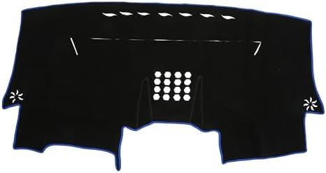 VekAuto Dash Cover Compatible for Toyota Prius 2004-2009, Non-Slip Polyester Black Blue Center Console Dashboard Cover Pad Carpet