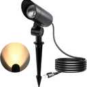 Outdoor Landscape Spotlight 30W Ultra Bright LED Spot Lights Outdoor 120V Waterproof Spot Lighting Warm White Landscape Lights with 5FT Cord with Plug for Flag Pole Tree Yard Garden