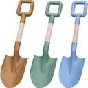 Wood Kids Garden Tool Shovels Toys, 16" Avocado Beach Spades Sand Shovels Toys for Adults Gardening Tools Kit Travel Sandbox Toy Snow Scoop Wood Handle Spade for Digging Sand Snow 3 Pack