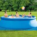 INTEX Easy Set 15 ft x 48in Inflatable Ring Above Ground Pool Set w/Pump