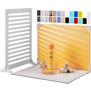 Meking 12Pcs 22Patterns Small Product Photography Backdrops Kit Photo Background Food Photography Backdrop Board with Carrying Bag and Drawstring Bag(16.5X11inch) (Prop set series)