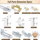 Bifold Door Hardware Kits with 2-Pack 36 Inch Closet Bifold Door Track