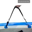 SUP Carrier Shoulder Strap Adjustable Carrying Sling Paded Bag Belt for Surfing and Paddle Board with Metal Hooks Accessories - Black (1)