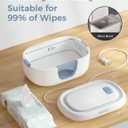 Momcozy Baby Wipe Warmer, Innovative Spring Design, Large Capacity Wipes Dispenser for 60-80pcs, Fast & Even Heating, 4 Modes of Temperature Heating Control, Diaper Wipe Warmer with Night Light, Blue