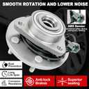 Pair 515066 Front Wheel Bearing Hub Assembly Compatible with Infiniti QX56 2004 2005 2006 2007, for Nissan Armada 2005 2006 2007, Pathfinder 2004, Pathfinder Armada 2004, Titan 2004-2007, 6 Lug w/ABS