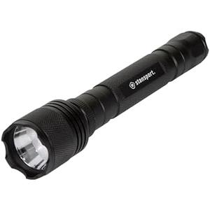 Stansport Heavy-Duty Tactical Flashlight W/Batteries - Cree T6 Bulb - 500 Lm, Black, One Size, 102-500, Black