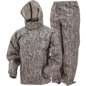 FROGG TOGGS Men's Classic All-Sport Waterproof Breathable Rain Suit (3X-Large, Mossy Oak Bottomland)